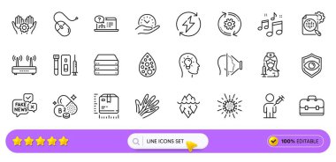 Seo istatistikleri, Bilgisayar faresi ve sunucular web uygulaması için simge satırları. Bir paket kan ve tükürük testi, Iceberg, paket büyüklüğünde resim simgeleri. Coronavirus, aşı, damar işaretleri. Arama barı. Vektör