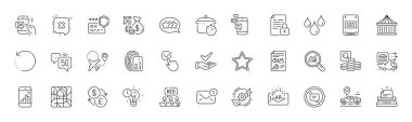 Payment protection, Airplane and Stop talking line icons. Pack of Time management, Online auction, Checkbox icon. Carousels, Inspect, Dermatologically tested pictogram. Currency exchange. Vector clipart