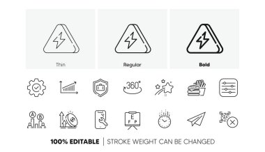 Tam dönüş, Burger ve Şimşek halat simgeleri. Bir paket bavul koruyucu, kayan yıldız, vizyon tahtası ikonu. Vergi dairesi, çizelge, QR kodu resim grafiği. Filtre, zaman, akıllı telefon onarımı. Vektör