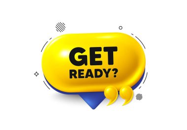 Konuşma balonu 3D simgesini teklif et. Etiketi hazırla. Özel teklif işareti. Reklam indirimleri sembolü. Sohbet teklifini hazırla. Konuşma balonu tırnak işareti. Mesaj kutusu balonu. Vektör