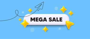 Mega satış arama barı. Düzlem çizgisi simgesini paylaş. Mega Satış. Özel fiyat tabelası. Reklam indirimi sembolü. 3 boyutlu ışıltılı arama tuşu. Vektör