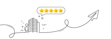 Ajan çizgi ikonu. Paylaşım düzlemiyle aralıksız çizgi. Emlakçı tabelası. Mimarlık sembolü. Konuşma balonunda beş yıldızlı değerlendirme. Ajan Tek Hat kurdelesi. Döngü eğrisi modeli. Vektör