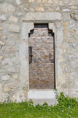 Old medieval metal doors on the fort Sokolac in Brinje, Croatia