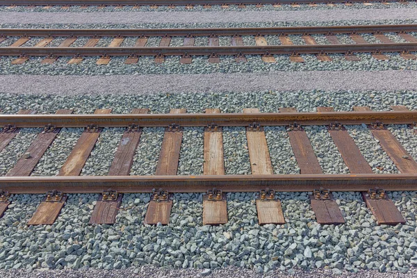 Caminhos Ferro Comboio Estação Carga Porto Transbordo — Fotografia de Stock