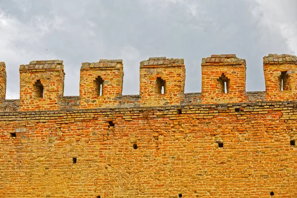 Detail Defensive Wall Odescalchi Castle Old Renovated Buildings Built Hill — Stock Photo, Image