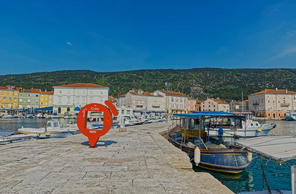 Cres Croatia April 2020 Red Spot Touristic Photography Coastal View — Stock Photo, Image