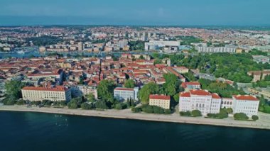 Aerial view of the Zadar city Croatia.