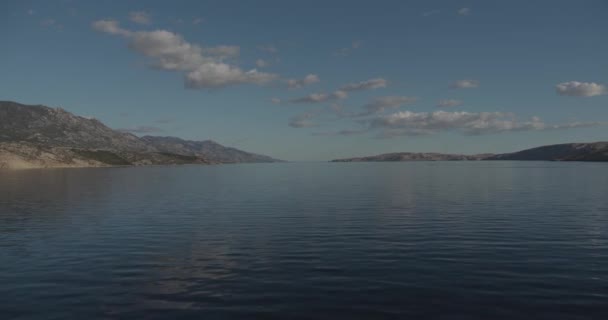 Panoramic View Middle Velebit Channel Port Zigljen — Wideo stockowe