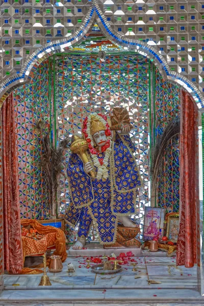 Ajmer India March 2018 Patung Hanuman Sebuah Kuil Marmer Kecil — Stok Foto