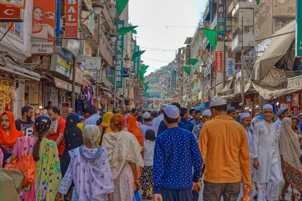 Ajmer India Mart 2018 Dargah Çarşısı Yolundaki Güzel Insanların Renkli — Stok fotoğraf