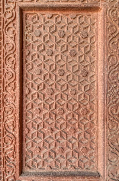 Fatehpur Sikri India March 2018 Room Wall Relief Temple History — 스톡 사진