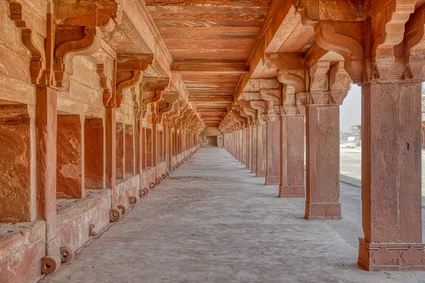 Fatehpur Sikri India March 2018 Colonnaded Stables Remains Lower Haramsara — 스톡 사진