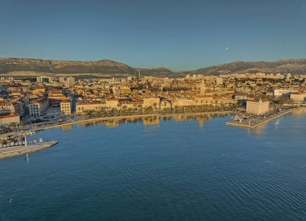 Split Croatia January 2022 Aerial Panoramic View Old Historic City — Stock Photo, Image