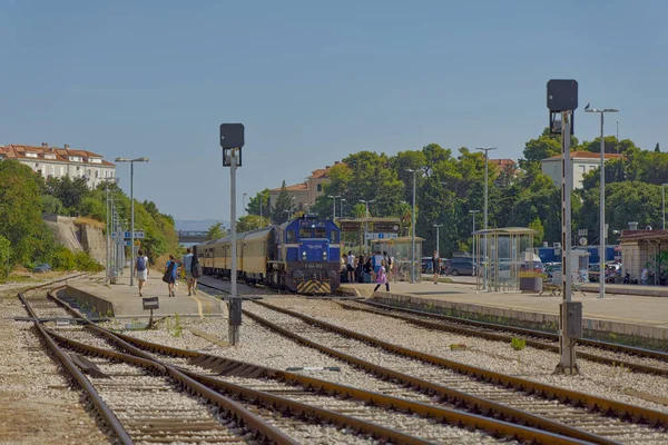 Split Croatia August 2022 People Main Railway Station Ferry Port — 图库照片