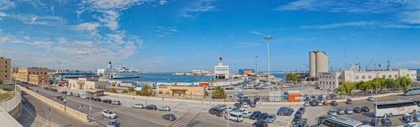 Bari Italy September 2019 Panoramic View Coast Guard Anchored Ferries — Stock Photo, Image