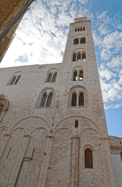 Bari Italien September 2019 Klocktorn Saint Sabino Katedralen Stadens Centrum — Stockfoto
