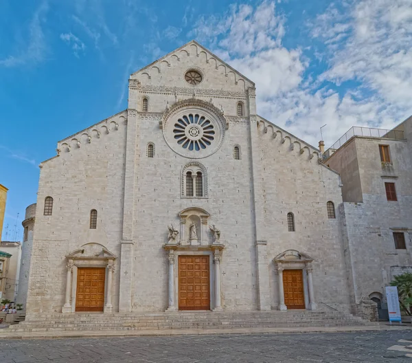 Bari Itália Setembro 2019 Portal Catedral São Sabino Centro Cidade — Fotografia de Stock