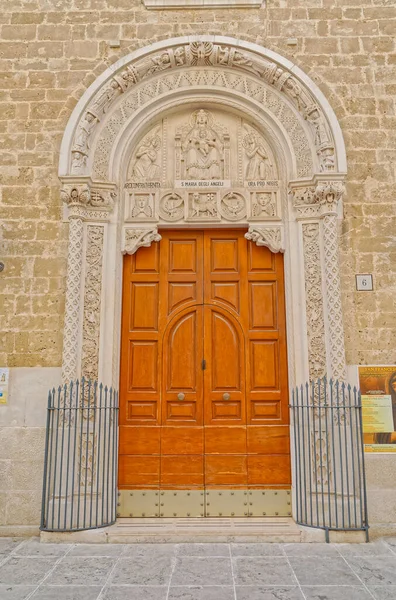 Bari Italy September 2019 Portal Saint Mary Angels Church City — Stock Photo, Image