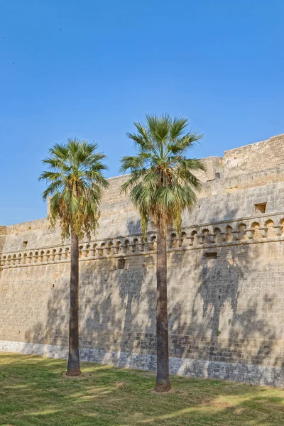 Zamek Swabian Lub Castello Svevo Średniowieczny Zabytek Apulii Włoszech Bari — Zdjęcie stockowe