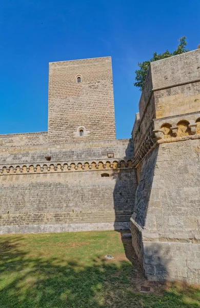 Švábský Hrad Nebo Castello Svevo Středověká Památka Apulie Bari Itálie — Stock fotografie