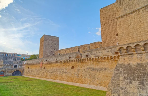 Bari Itália Setembro 2019 Castelo Suábia Castello Svevo Marco Medieval — Fotografia de Stock