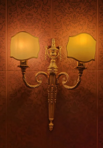 Starožitná Nástěnná Lampa Centru Florencie Itálie — Stock fotografie