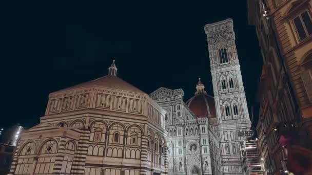 Florence Italy Вересня 2019 Люди Проходять Повз Баптистерію Святого Івана — стокове відео