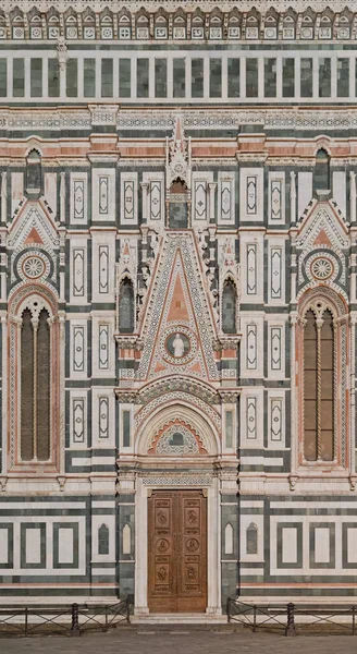 Toegangsdeur Van Dom Van Santa Maria Del Fiore Nachts Florence — Stockfoto