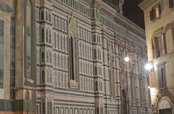 Duomo Kathedraal Van Santa Maria Del Fiore Florence Italië Nachts — Stockfoto