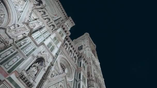 Catedral Duomo Santa Maria Del Fiore Florença Itália Noite — Vídeo de Stock