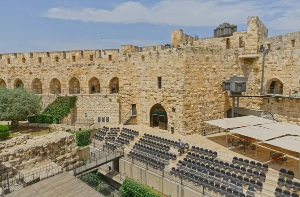 Jeruzalém Israel Května 2016 Panoramatický Výhled Věž Davidovy Západní Zdi — Stock fotografie
