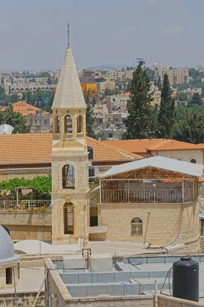 예루살렘 입구에 근처에서 있었던 동정녀를 그리스 총대주교와 대성당 이스라엘 — 스톡 사진