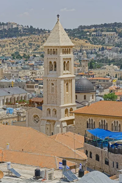 예루살렘에 루터교 회교도 교회와 교회의 — 스톡 사진
