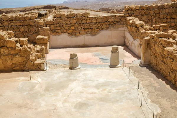 Masada Israel Května 2016 Masada Zřícenina Místnosti Starobylé Pevnosti Jižních — Stock fotografie