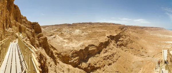 Masada Israel Мая 2016 Года Панорамный Вид Руины Дворца Масада — стоковое фото