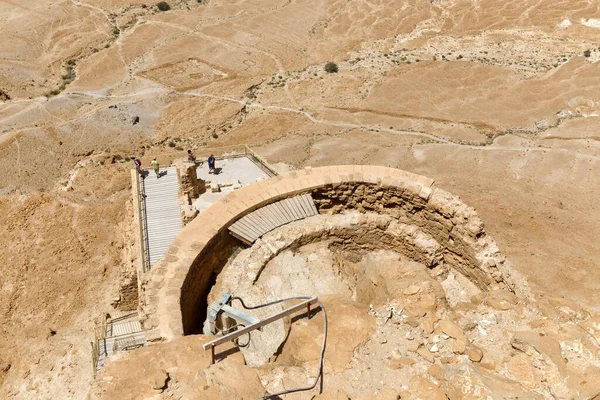 Masada Israel May 2016 Aerial View Masada Palace Ruins Southern — Stock Photo, Image