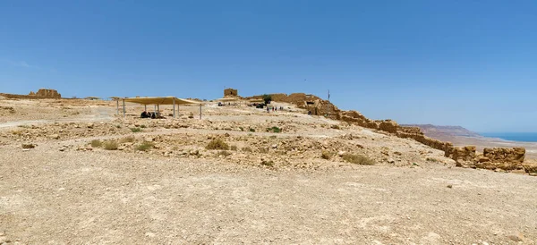 Masada Israel Maio 2016 Turistas Que Visitam Ruínas Masada Antiga — Fotografia de Stock