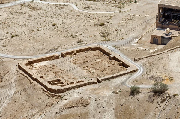 Masada Israel May 2016 Aerial View Masada Ruins Ancient Fortress — Stock Photo, Image