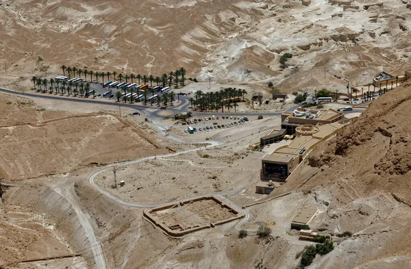 Masada Israel Mayo 2016 Vista Aérea Los Turistas Que Visitan —  Fotos de Stock