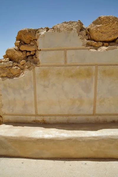 Masada Israel Мая 2016 Года Масада Разрушает Детали Плитки Древней — стоковое фото