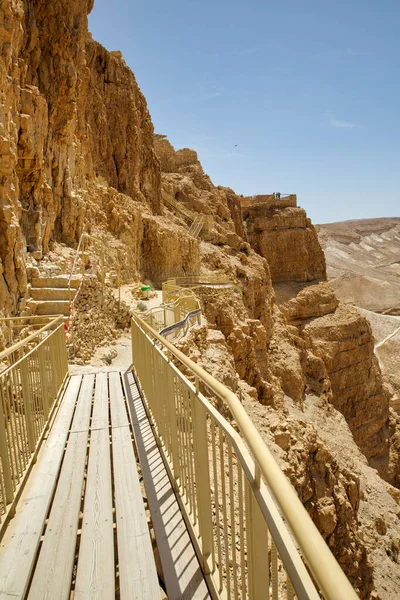 Masada Israel Května 2016 Masadské Palácové Zříceniny Starobylé Pevnosti Jižních — Stock fotografie