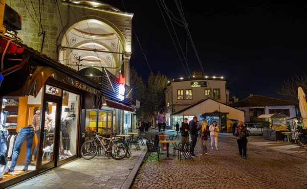 Prizren Kosowo Listopad 2022 Cicha Noc Historycznym Centrum Miasta Przy — Zdjęcie stockowe