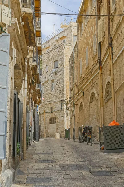 イスラエルJerusalem 2016年5月18日 旧市街の西側へのジャファ門入口付近のギリシャ総主教道路 — ストック写真