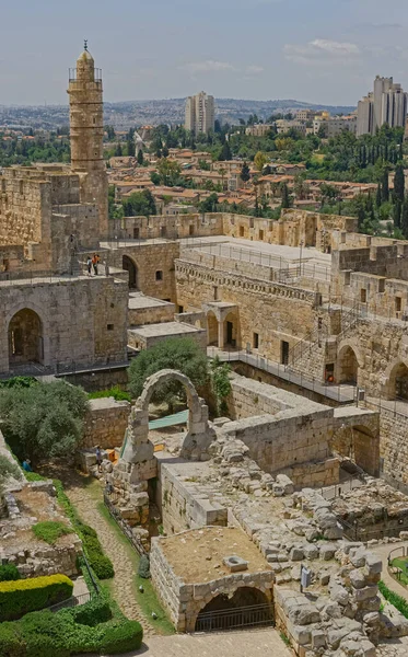 Jerusalem Israel Mai 2016 Vue Des Découvertes Archéologiques Dans Cour — Photo