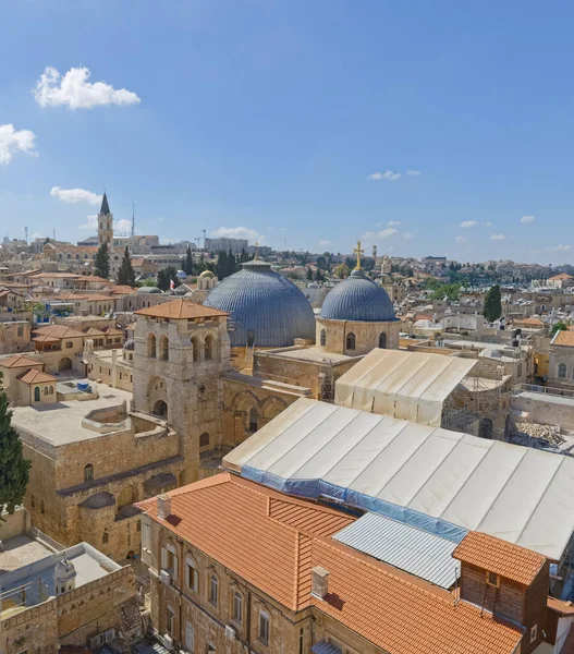 Panoramiczny Widok Kościół Bożego Grobu Starym Mieście Jerozolima Izrael — Zdjęcie stockowe