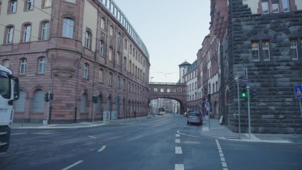 Frankfurt Main Niemcy Styczeń 2019 Ruch Północnym Skrzydle Starego Ratusza — Wideo stockowe