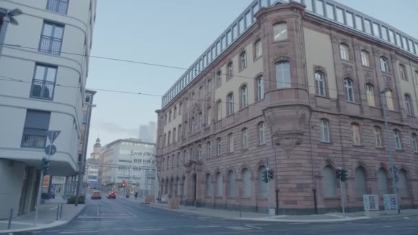 Frankfurt Main Niemcy Styczeń 2019 Ruch Przy Północnym Skrzydle Starego — Wideo stockowe