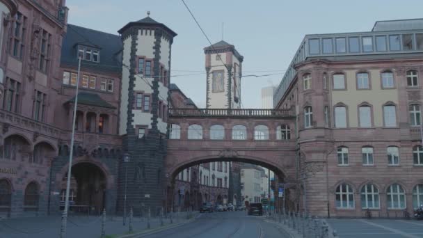 Frankfurt Main Alemania Enero 2019 Tráfico Por Ala Norte Del — Vídeo de stock