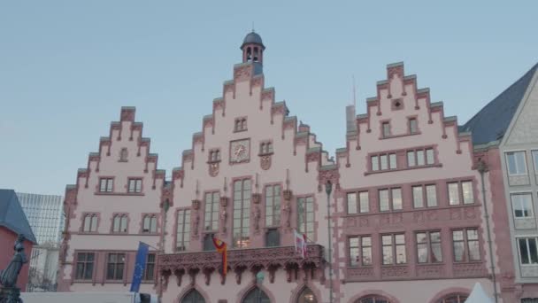 Frankfurt Main Allemagne Janvier 2019 Mairie Emblématique Depuis 1405 Avec — Video