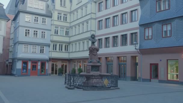 Frankfurt Main Niemcy Stycznia 2019 Neue Altstadt Platz Słoneczny Zimowy — Wideo stockowe